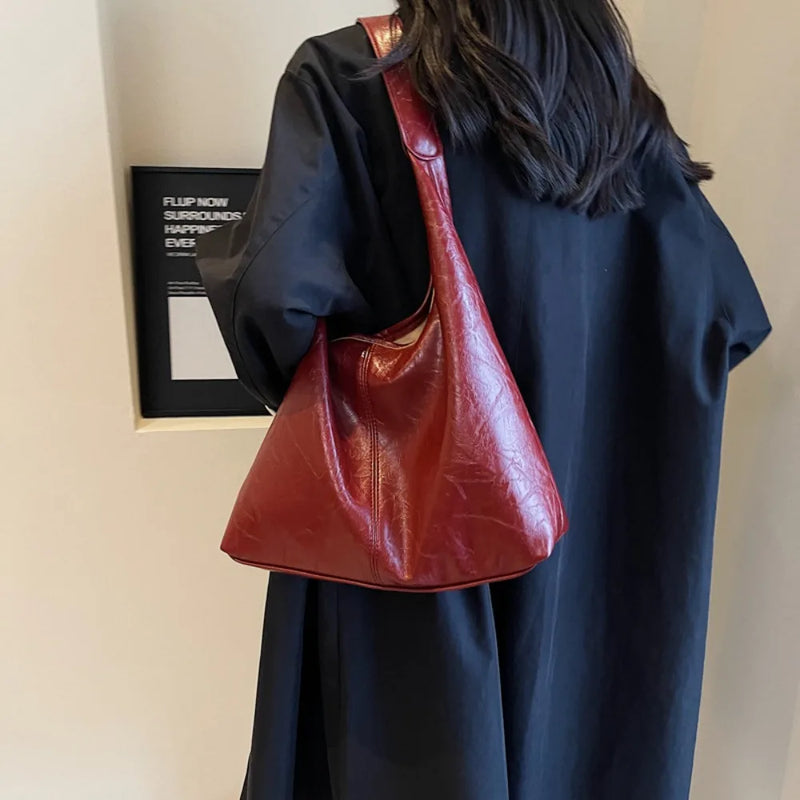 Bolsa Feminina Hobo Couro de Alça Grande