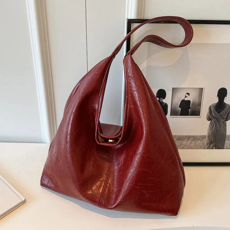 Bolsa Feminina Hobo Couro de Alça Grande
