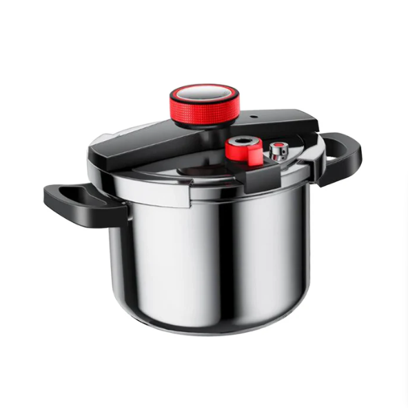 Panela de Pressão Inox à Prova de Explosões + BRINDE (Jogo 9 Potes Herméticos com Tampa de Bambu)