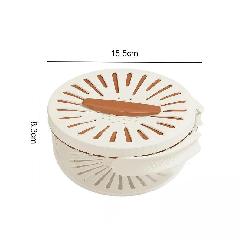 (Compre 1 e Leve 2) Escorredor Modern Lar™ 2 em 1 com Sistema DrenoFlex / Mantenha Seus Alimentos Frescos e Armazenados sem Desperdício!