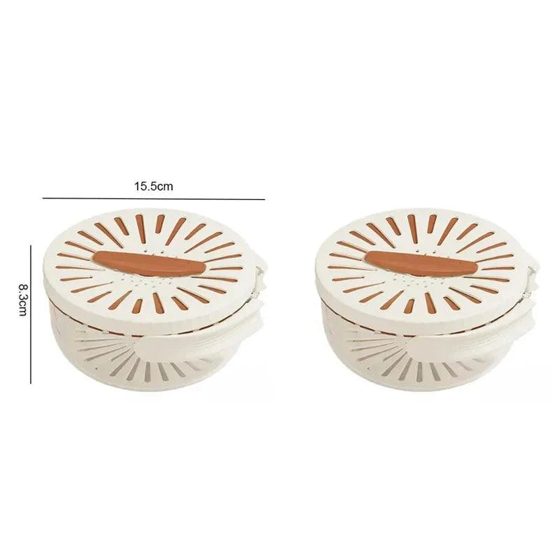 (Compre 1 e Leve 2) Escorredor Modern Lar™ 2 em 1 com Sistema DrenoFlex / Mantenha Seus Alimentos Frescos e Armazenados sem Desperdício!