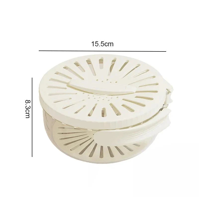 (Compre 1 e Leve 2) Escorredor Modern Lar™ 2 em 1 com Sistema DrenoFlex / Mantenha Seus Alimentos Frescos e Armazenados sem Desperdício!